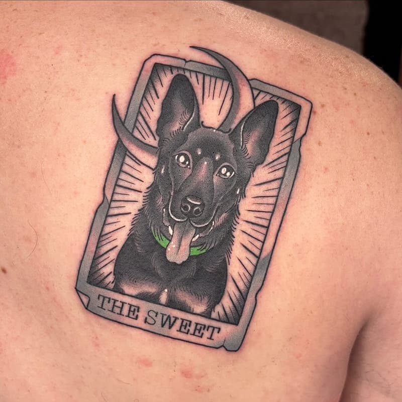 Cartoon tattoo by Carly V | Vegan Tattooist