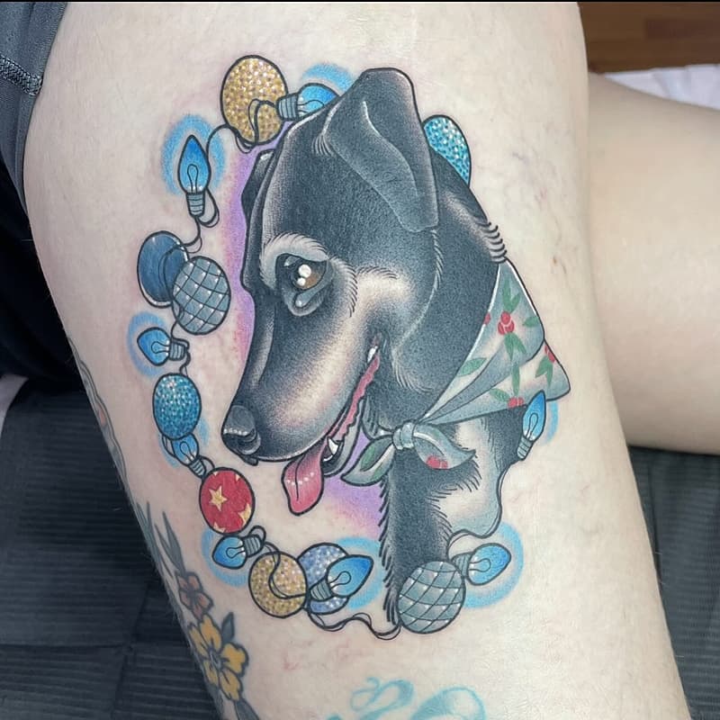 Cartoon tattoo by Carly V | Vegan Tattooist