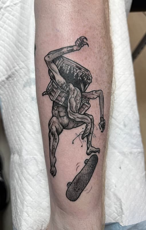 Anime tattoo by Dave Olteanu