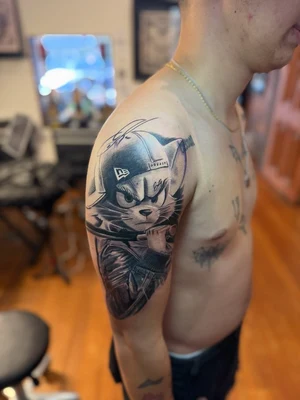 Realism (black & grey) tattoo by Kevink Bernart