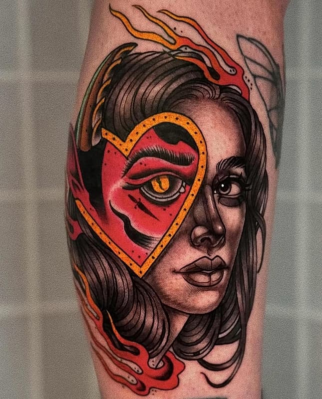American Traditional tattoo by Mark Weston Tattoo Artist