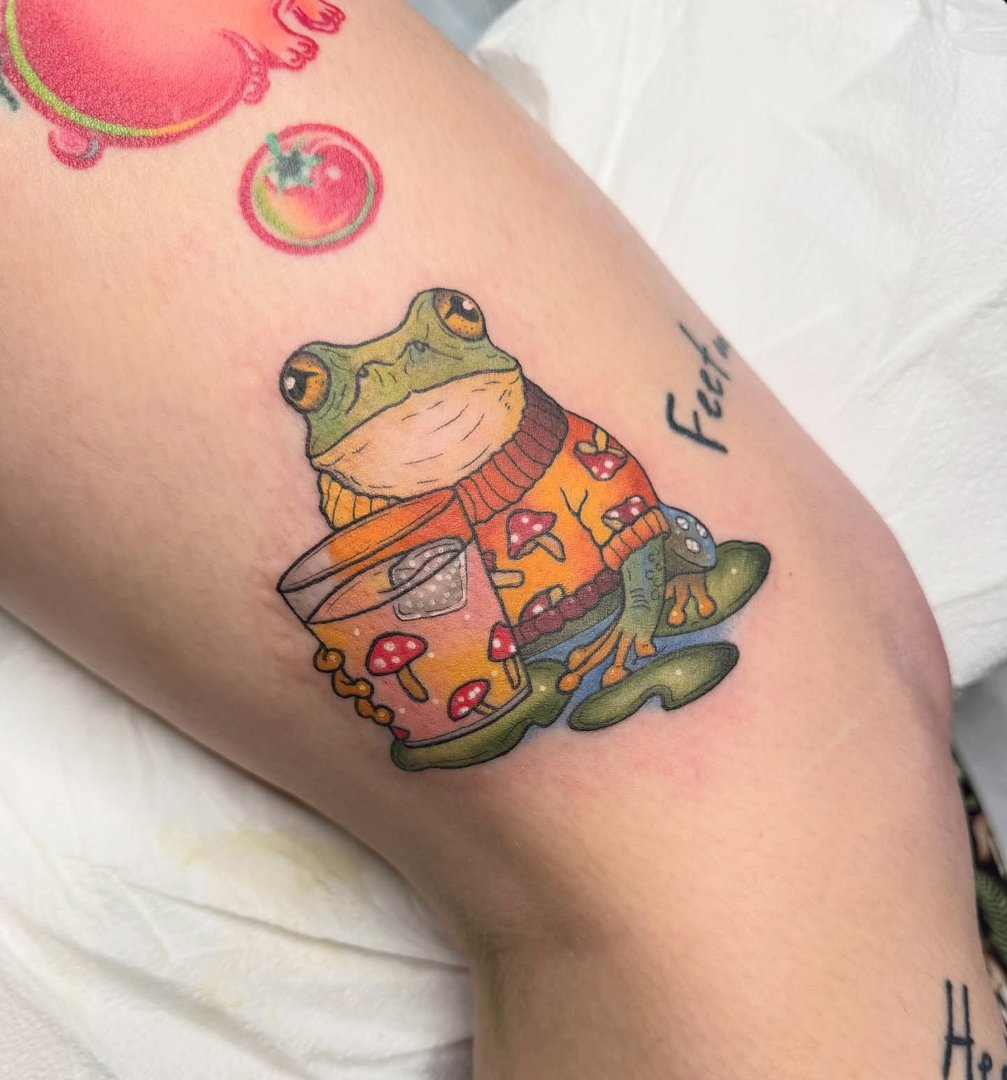 Glitter tattoo by Caitlin Stairs