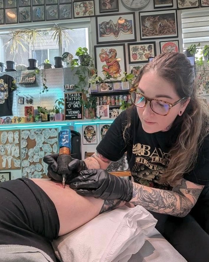 Glitter tattoo by Caitlin Stairs