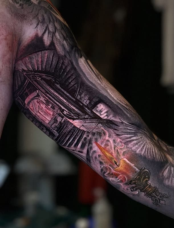 Horror tattoo by James T