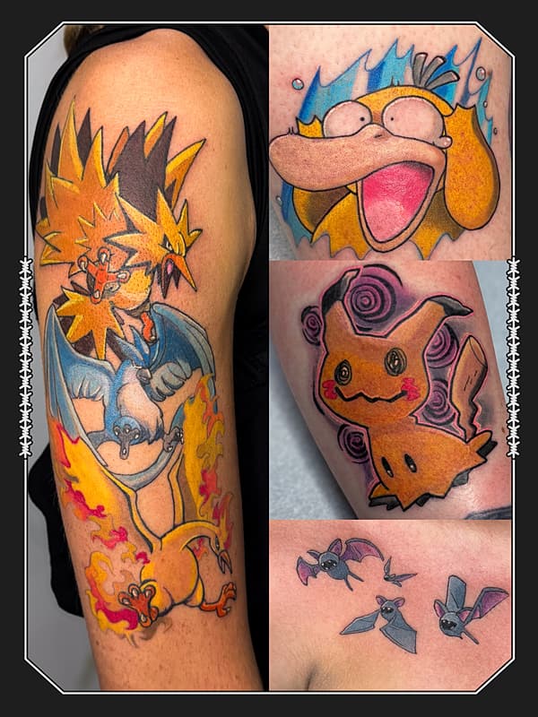 Illustrative tattoo by Lincoln Johns 