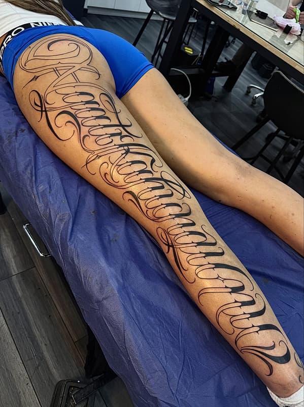 Tattoo by DEVILS LETTERING TATTOOS