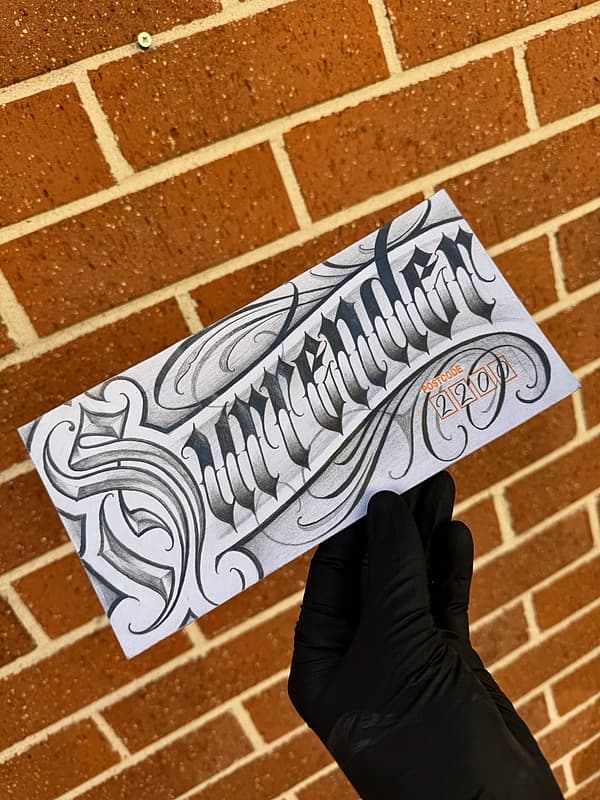 Script/Lettering tattoo by DEVILS LETTERING TATTOOS