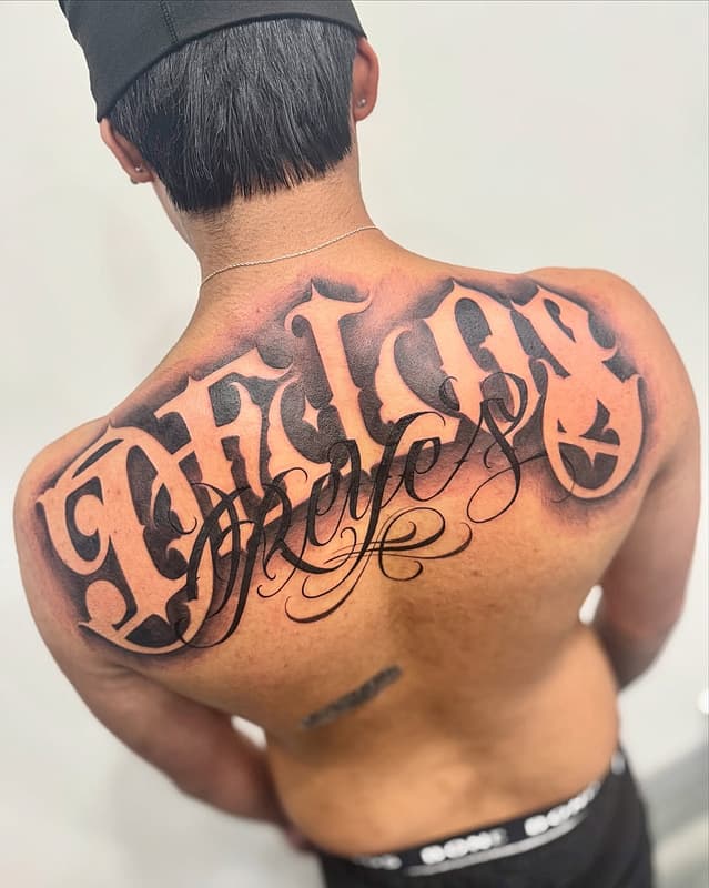 Script/Lettering tattoo by DEVILS LETTERING TATTOOS