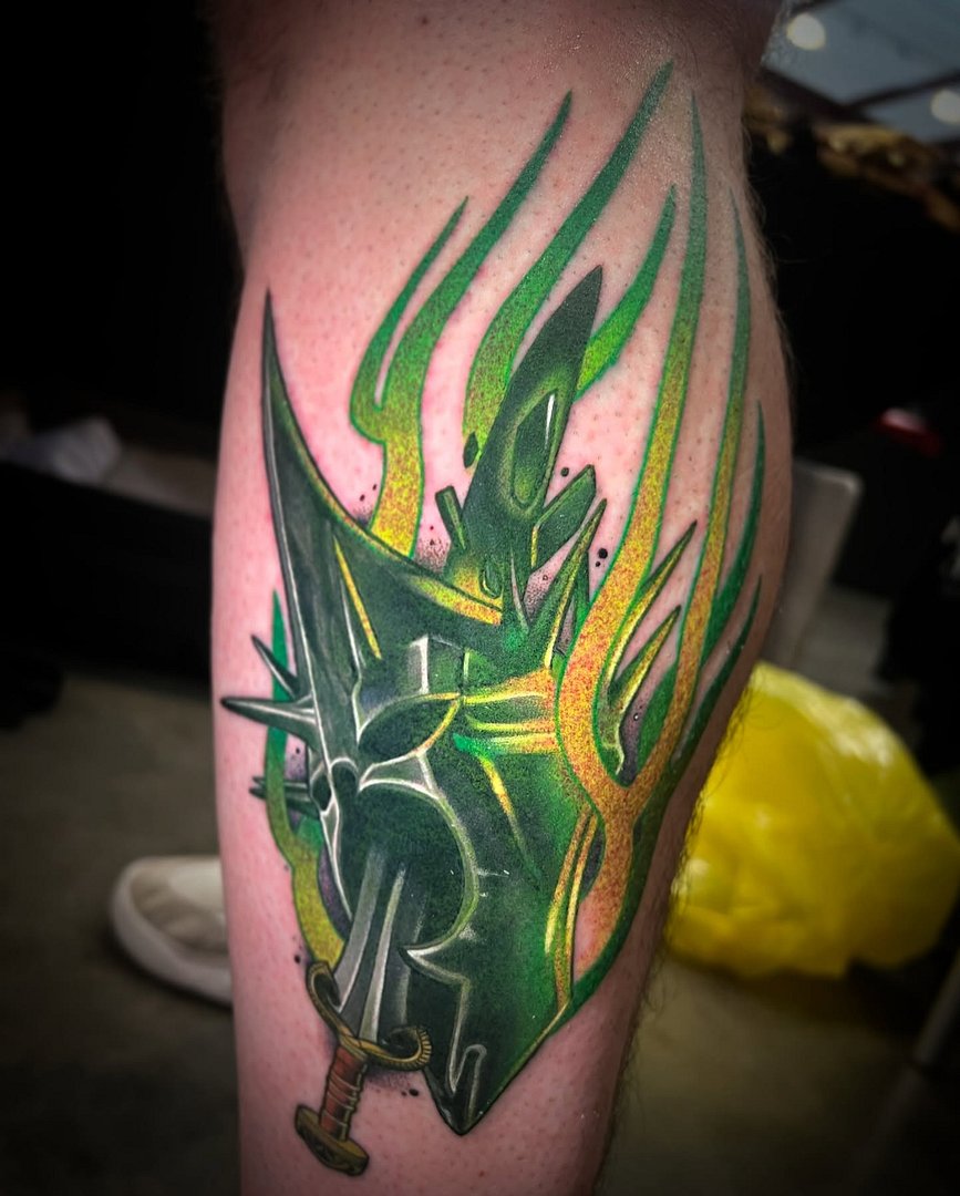 New School tattoo by Jack Douglas