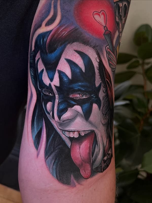 New School tattoo by Jack Douglas