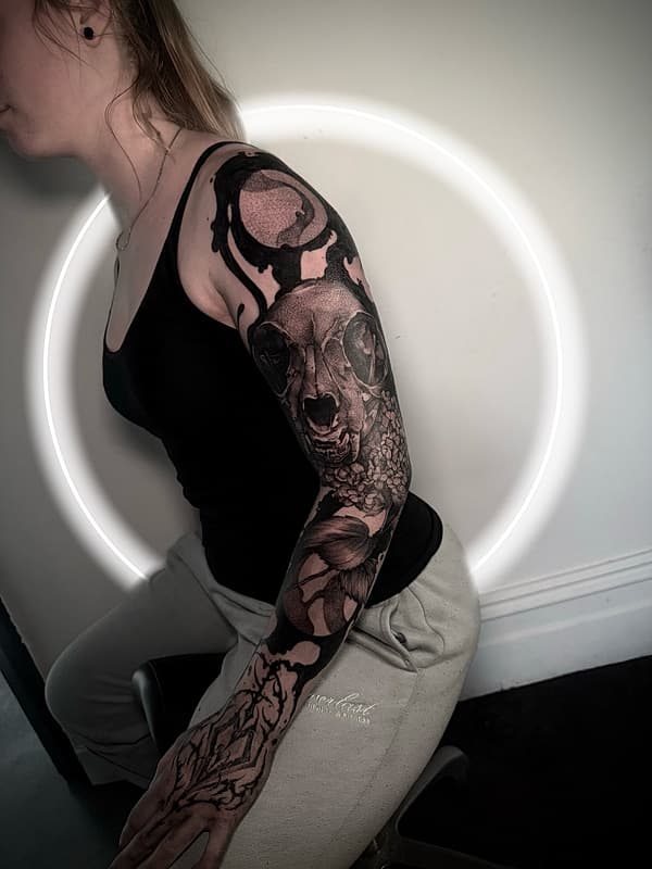 Realism (black & grey) tattoo by Celia Dunne