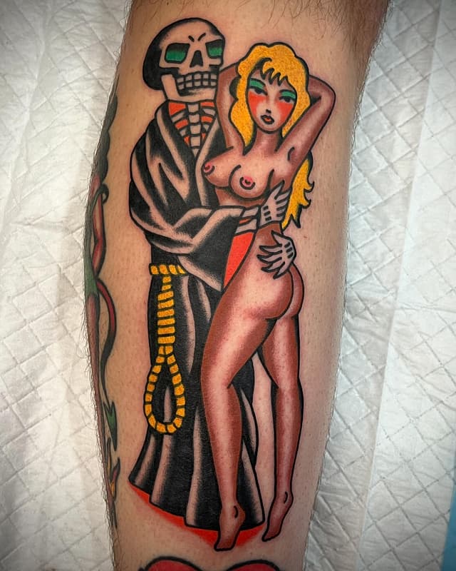 American Traditional tattoo by Charles Walsh