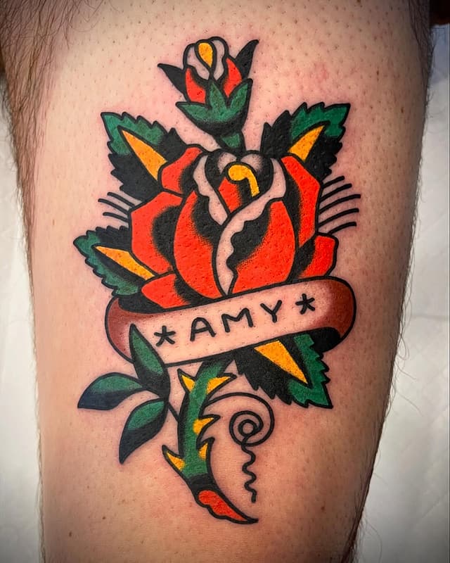 American Traditional tattoo by Charles Walsh