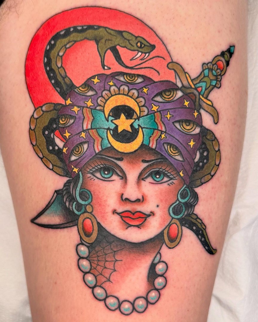 American Traditional tattoo by Curtis Stairs
