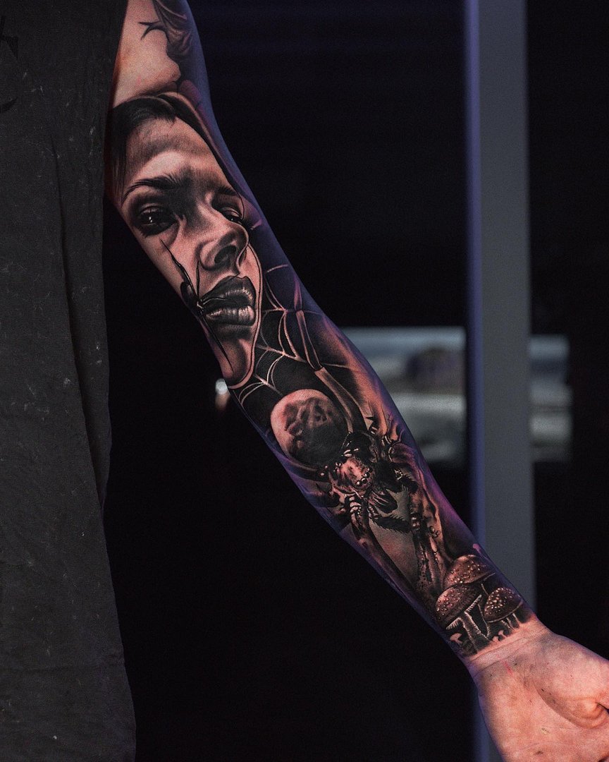 Realism (black & grey) tattoo by Sapph☆