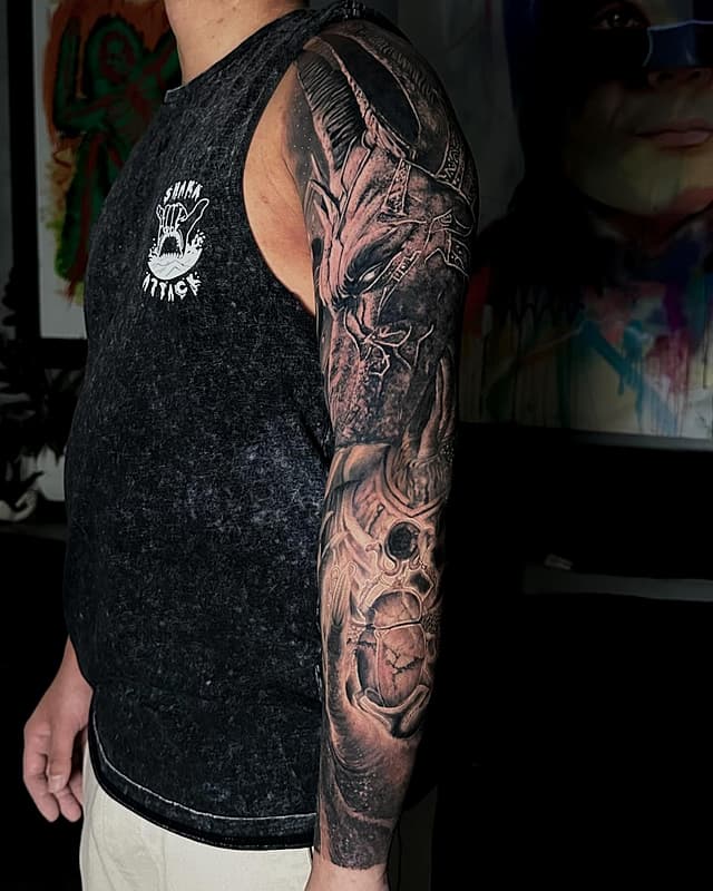 Realism (black & grey) tattoo by Jack Tee