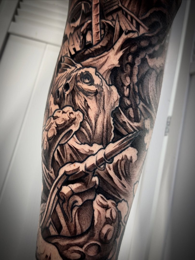 Tattoo by Matt Pearce - illustrative Tattoo Artist
