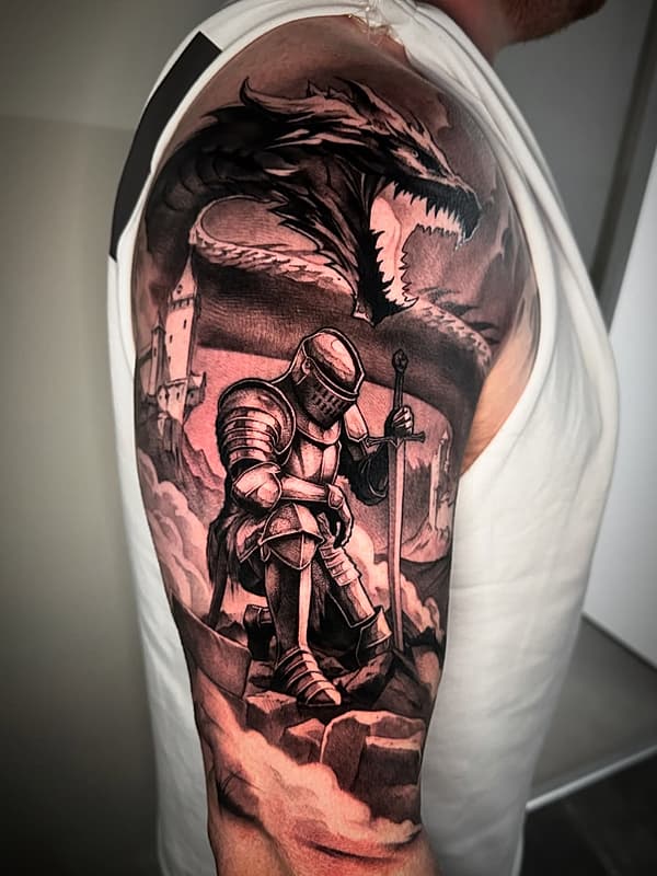 Illustrative tattoo by Matt Pearce - illustrative Tattoo Artist