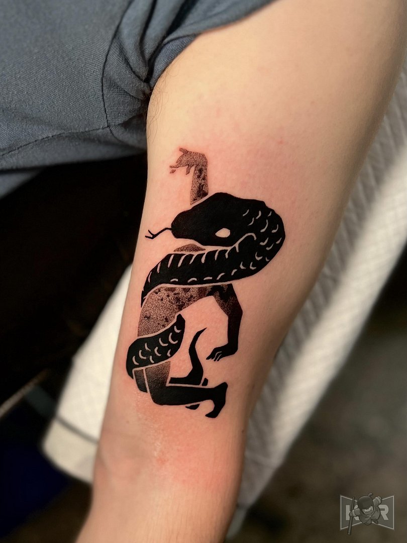 Neo-Japanese tattoo by kurtrogers.tattoo