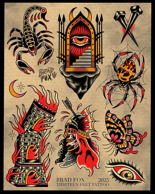 Neo-Traditional tattoo by BRAD FOX