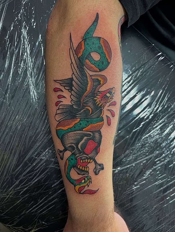 American Traditional tattoo by Noel Wilkinson