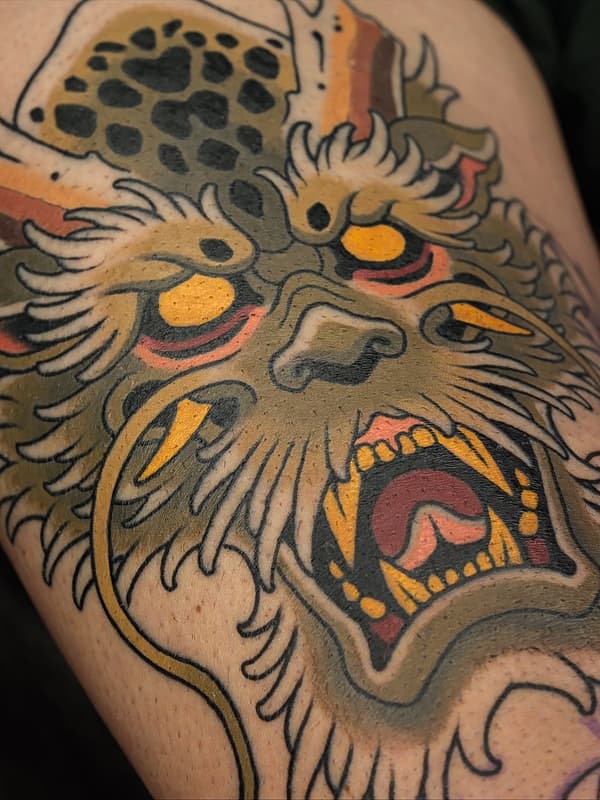 Neo-Traditional tattoo by SAM CLARK TATTOOS 
