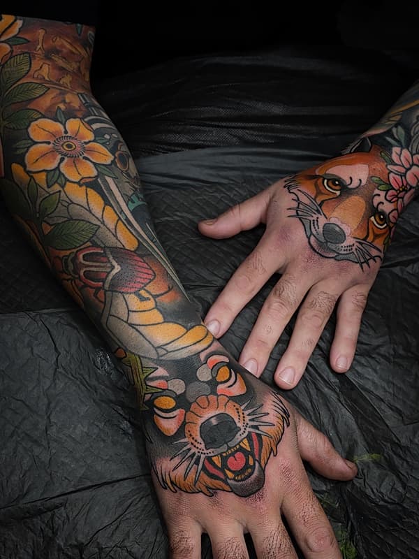 Neo-Traditional tattoo by SAM CLARK TATTOOS 