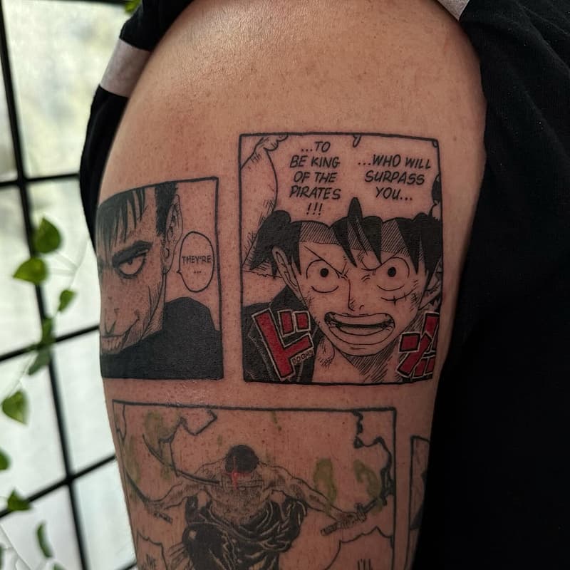 Anime tattoo by Renae Tedesco