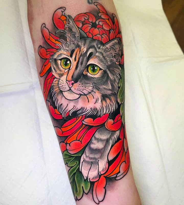 Neo-Traditional tattoo by LAUREN FOX ⛓️ Neotraditional Tattoos