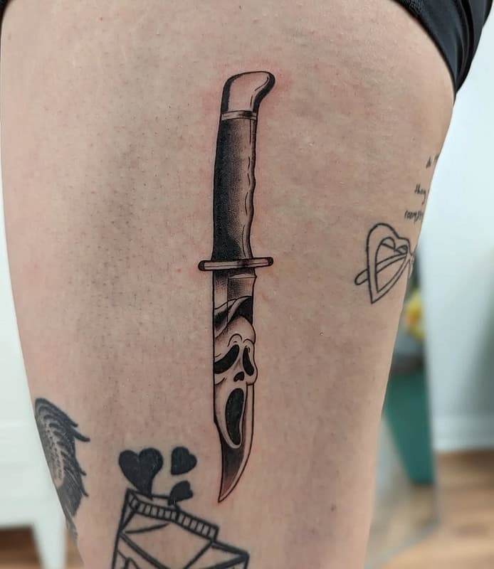 Fineline tattoo by Russell Butler