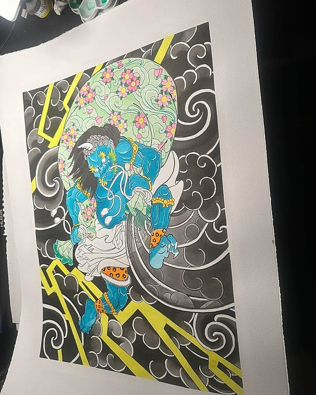Japanese (Irezumi) tattoo by Horiga13 彫画 Tebori Artist, Christchurch, NZ