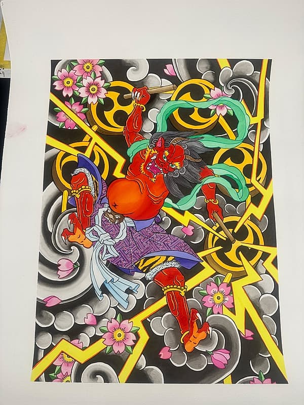 Japanese (Irezumi) tattoo by Horiga13 彫画 Tebori Artist, Christchurch, NZ
