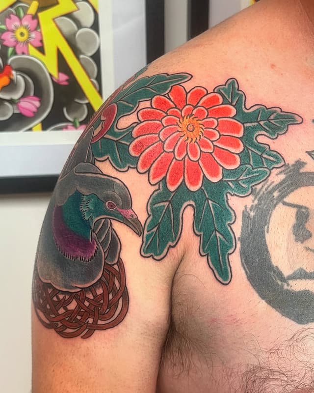 Japanese (Irezumi) tattoo by Horiga13 彫画 Tebori Artist, Christchurch, NZ