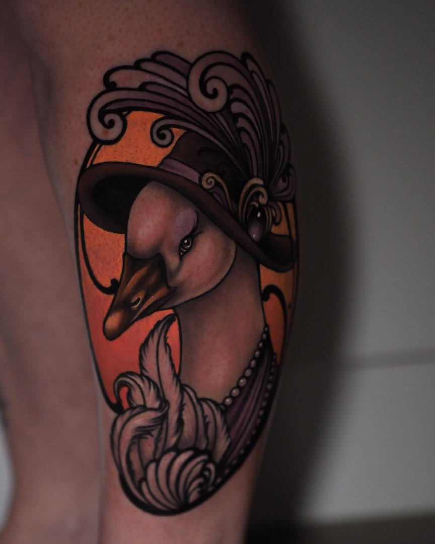 Art Nouveau tattoo by Brea Lanyon