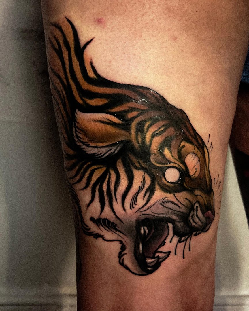 Art Nouveau tattoo by Brea Lanyon