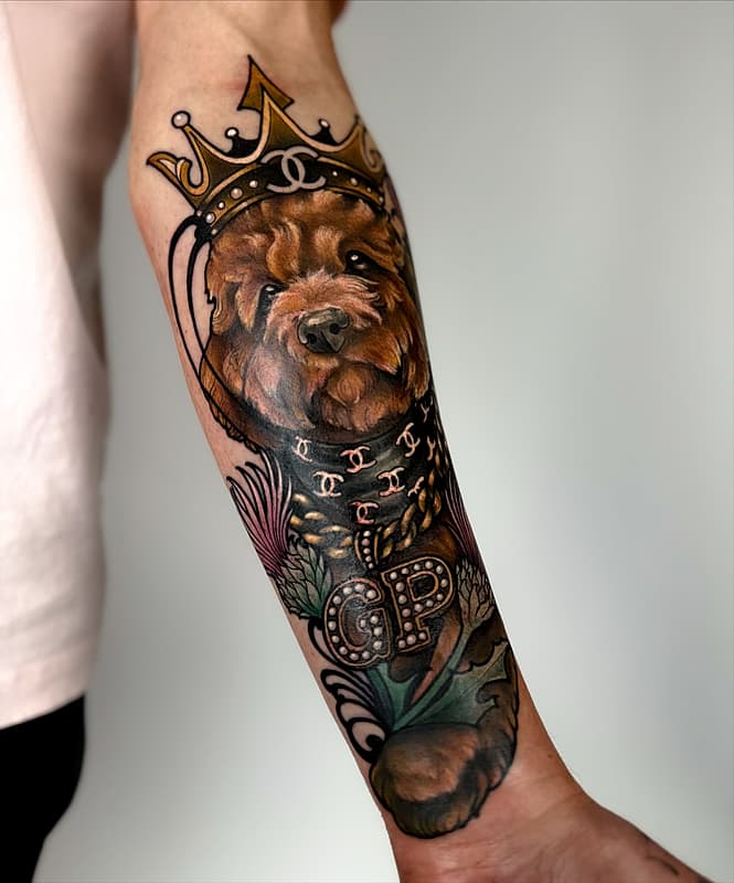 Art Nouveau tattoo by Brea Lanyon