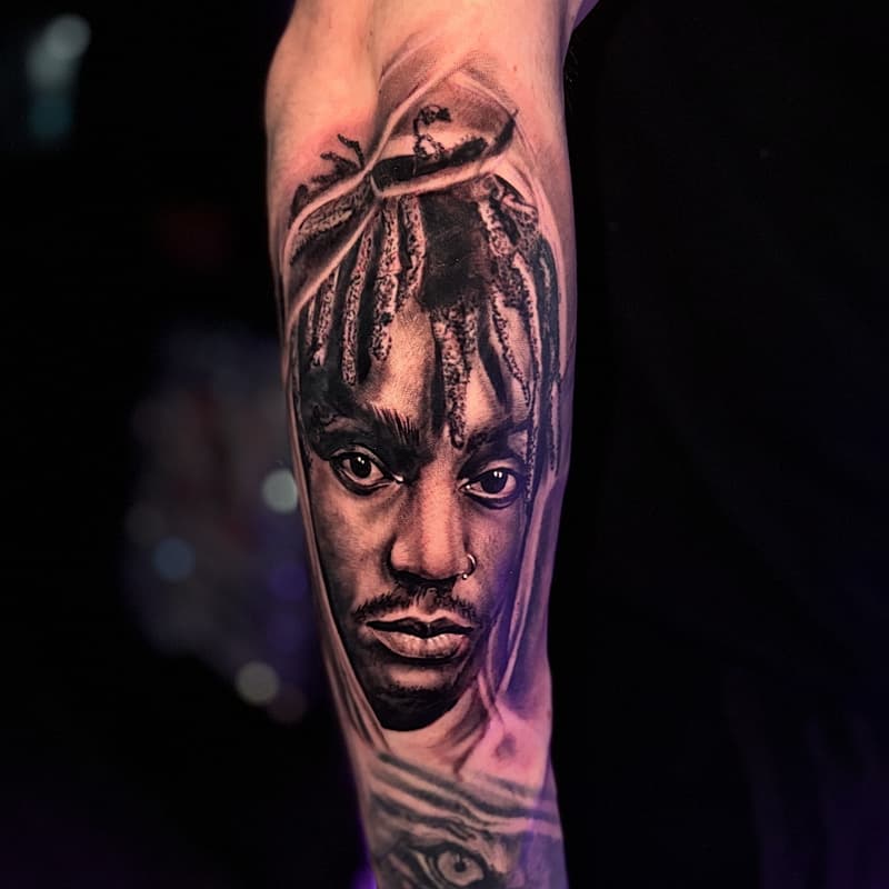 Realism (black & grey) tattoo by Clare Macpherson 