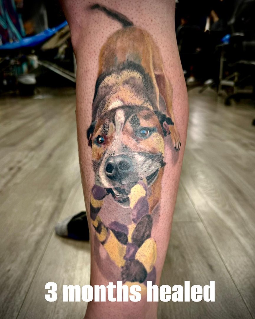 Realism (black & grey) tattoo by Simon Aberle (Sigh)