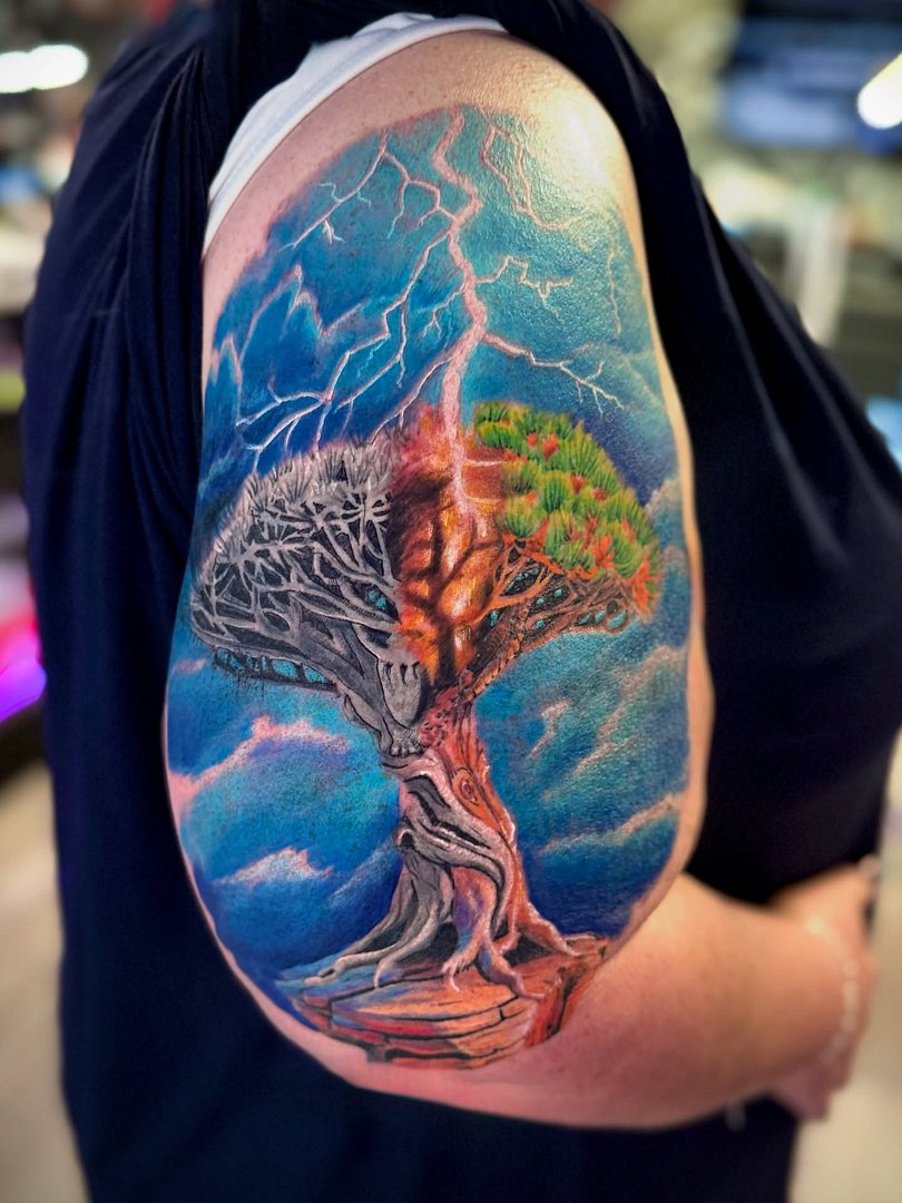 Realism (black & grey) tattoo by Simon Aberle (Sigh)
