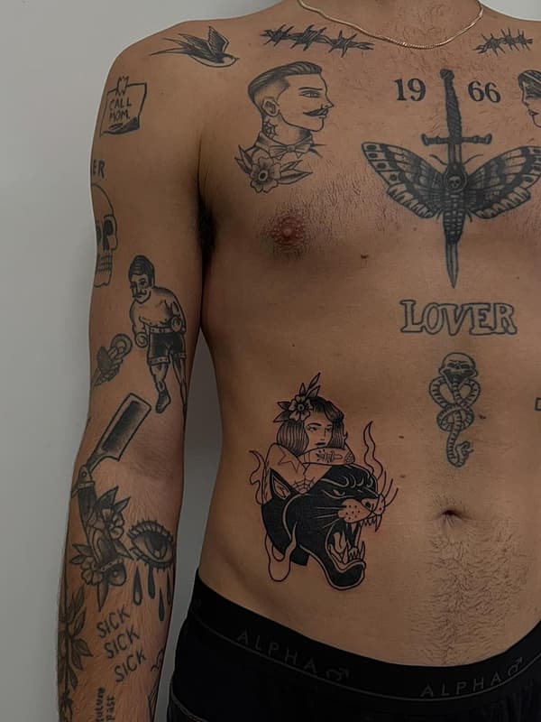 Blackwork tattoo by nae
