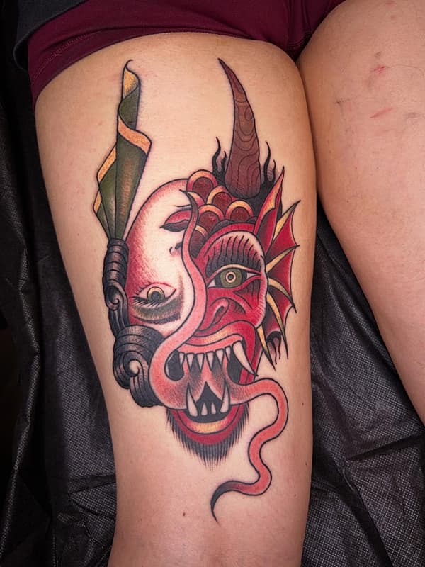 American Traditional tattoo by taylatattoo