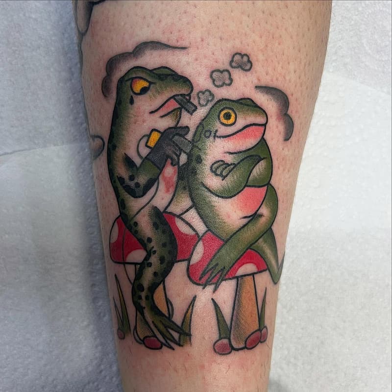 American Traditional tattoo by taylatattoo