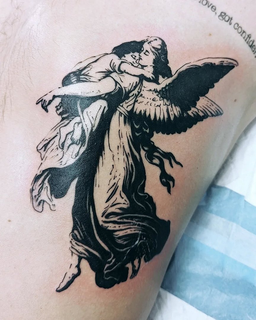 Illustrative tattoo by Nick Matthews