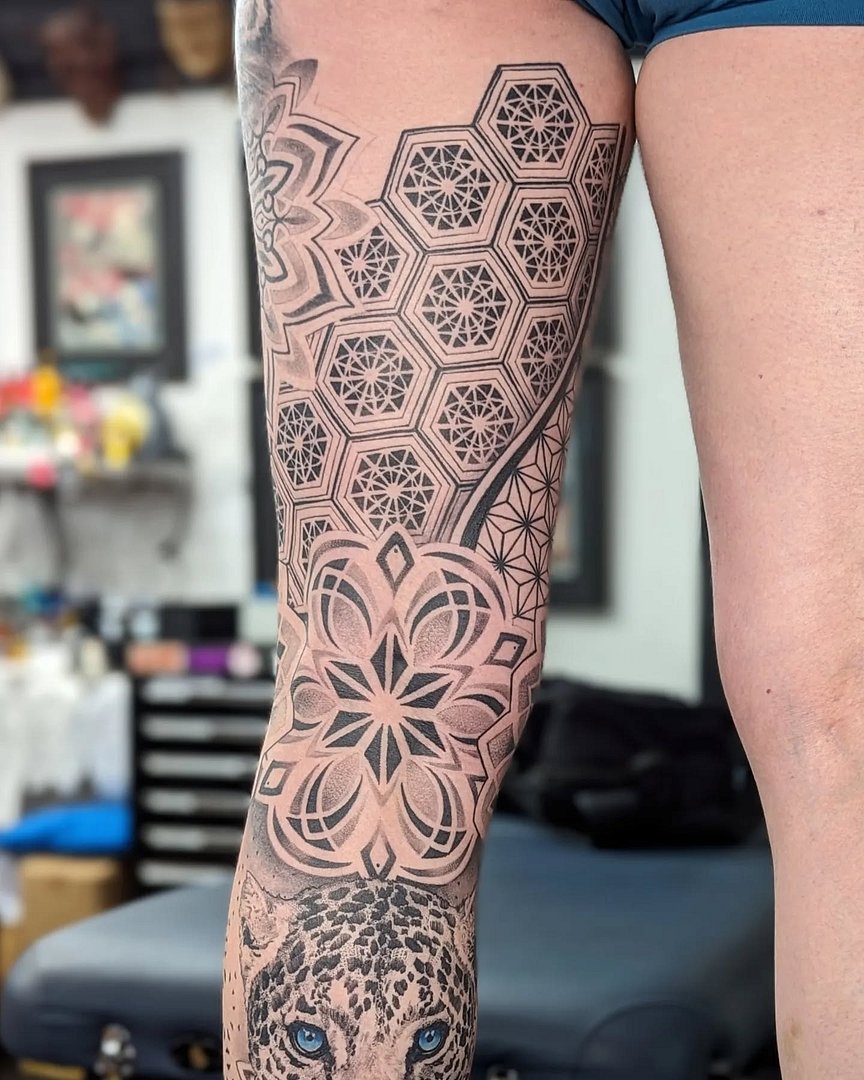 Illustrative tattoo by Nick Matthews