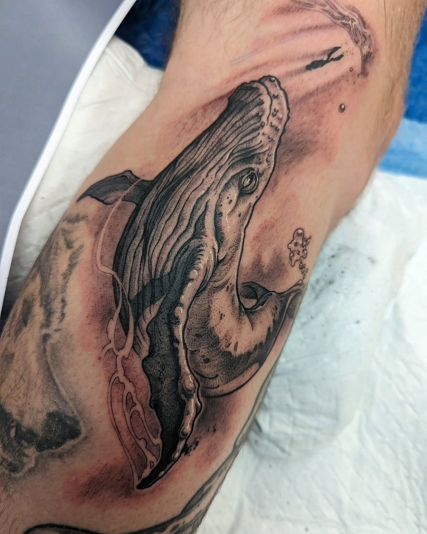 Illustrative tattoo by Nick Matthews
