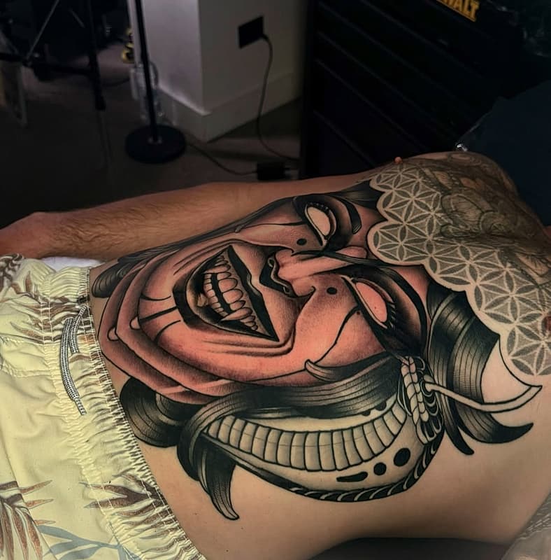 Neo-Traditional tattoo by Dave Cook