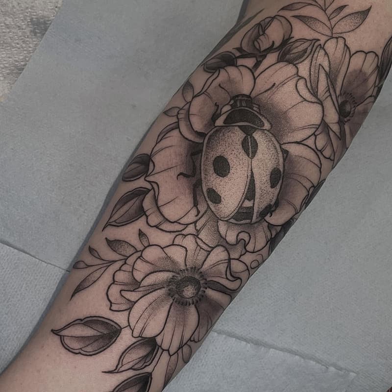 Blackwork tattoo by Amanda Marie