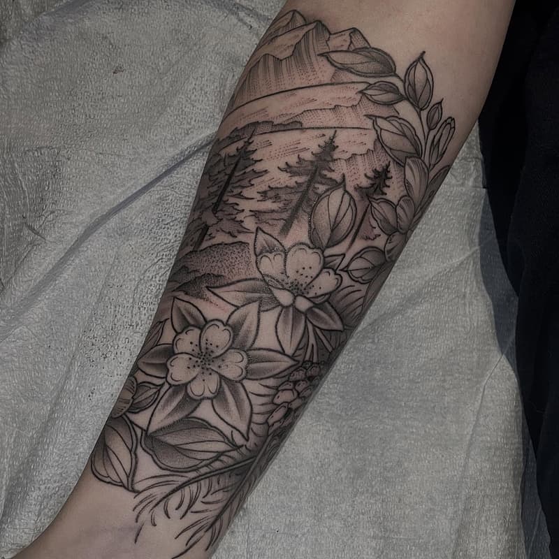 Blackwork tattoo by Amanda Marie