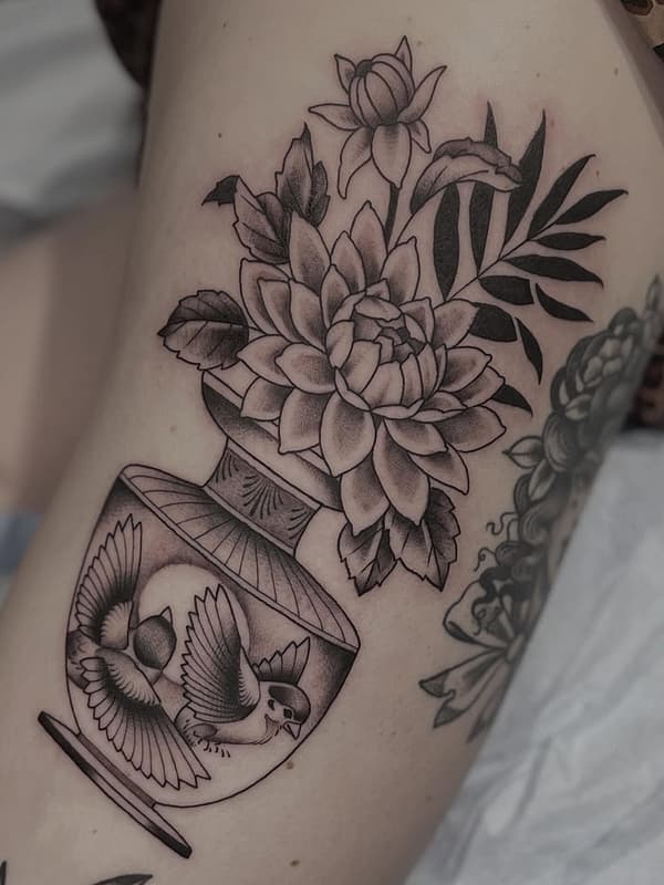 Blackwork tattoo by Amanda Marie