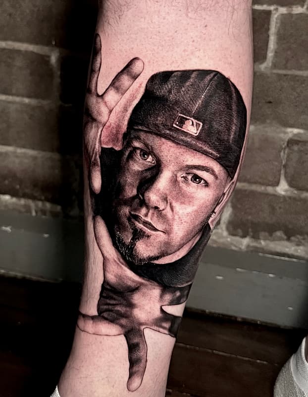 Realism (black & grey) tattoo by Alicia Wright